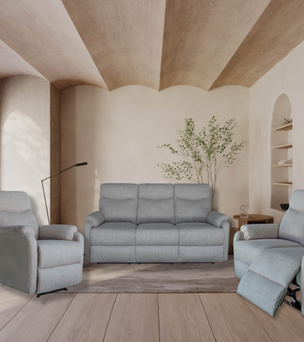 Sofá relax Zar 3 plazas – Estilo y Confort