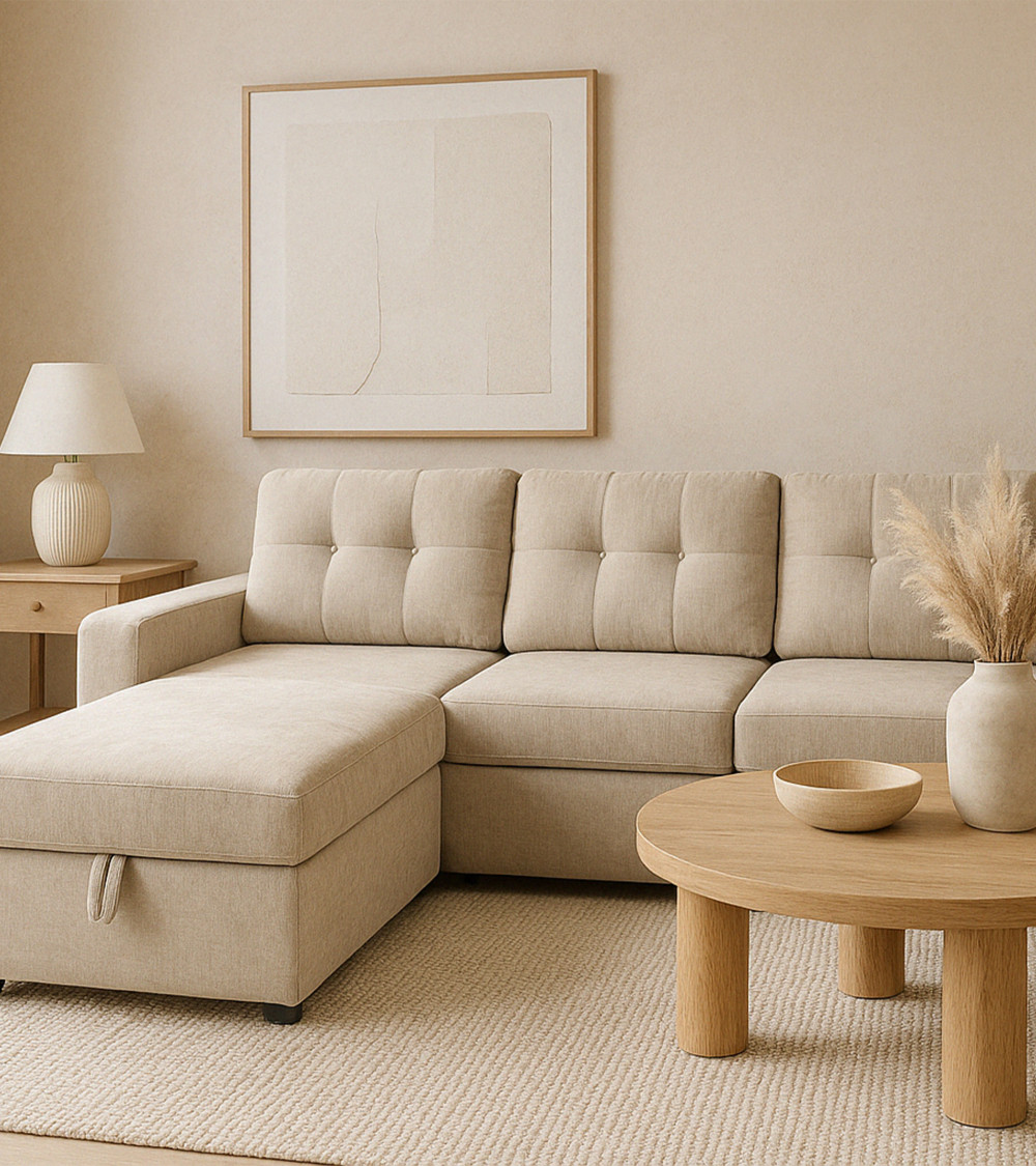 Sofá Chaise Longue Clony II – 3 plazas convertible en cama