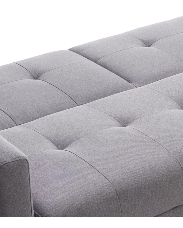 Sofá Abu – Chaiselongue cama con módulo reversible en gris