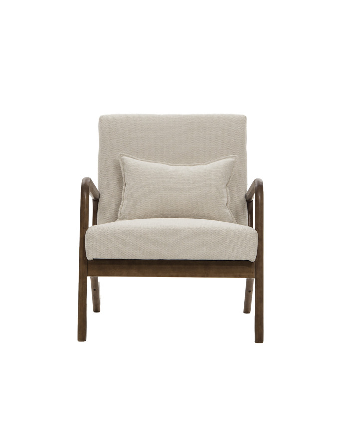 Butaca Nicole nórdica con cojín lumbar – Tapizado antimanchas