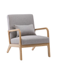 Butaca Nicole nórdica con cojín lumbar – Tapizado antimanchas