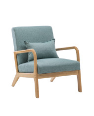 Butaca Nicole nórdica con cojín lumbar – Tapizado antimanchas