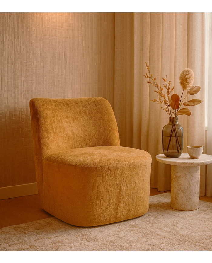 Butaca Gian giratoria – Tapizada, versátil y con giro 360º