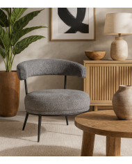 Butaca Asis – Tapizado Teddy y patas metálicas, ideal para cualquier espacio