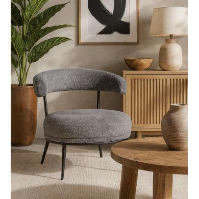 Butaca Asis – Tapizado Teddy y patas metálicas, ideal para cualquier espacio