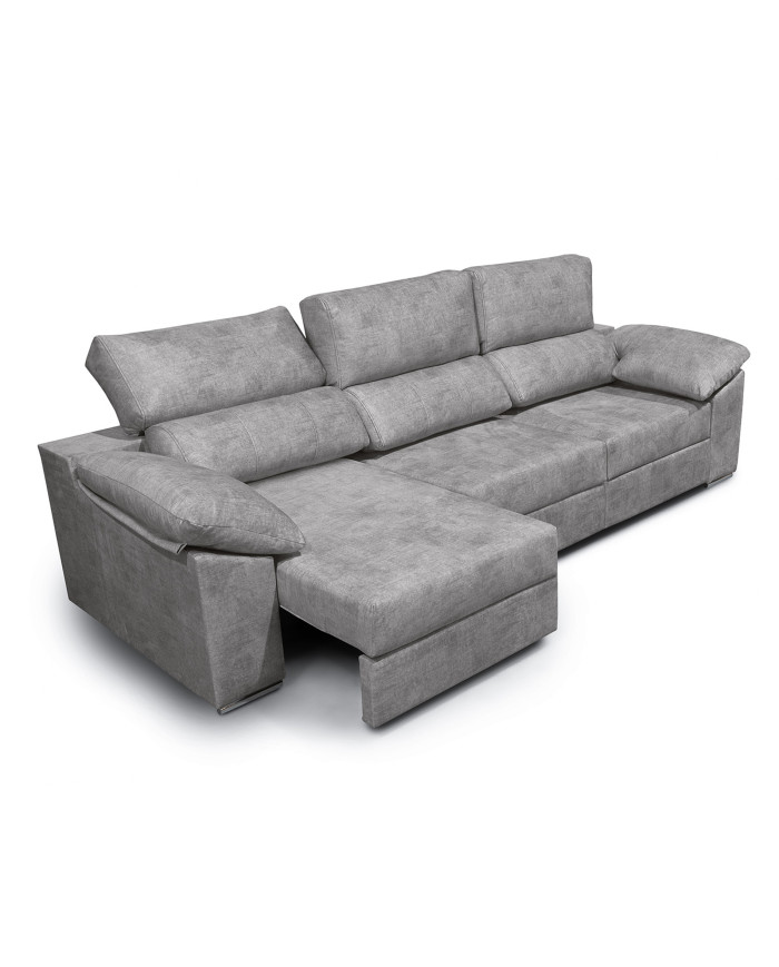 Sofá Silvi – Sofá deslizante con cabeceros reclinables y patas bajas