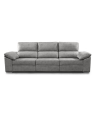 Sofá Silvi – Sofá deslizante con cabeceros reclinables y patas bajas