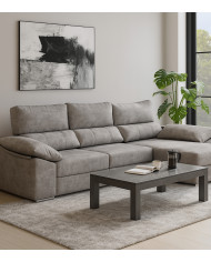 Sofá Silvi – Sofá deslizante con cabeceros reclinables y patas bajas