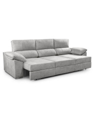 Sofá Silvi – Sofá deslizante con cabeceros reclinables y patas bajas