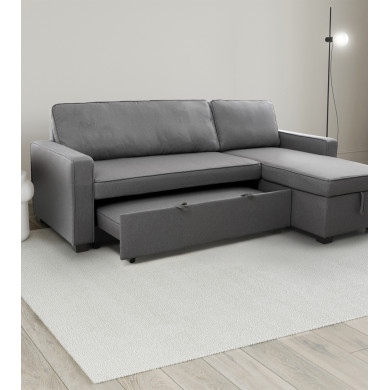 Sofá cama Maxi – Chaise longue reversible y extensible con arcón Sofá cama Maxi – Chaise longue reversible y extensible con arcón
