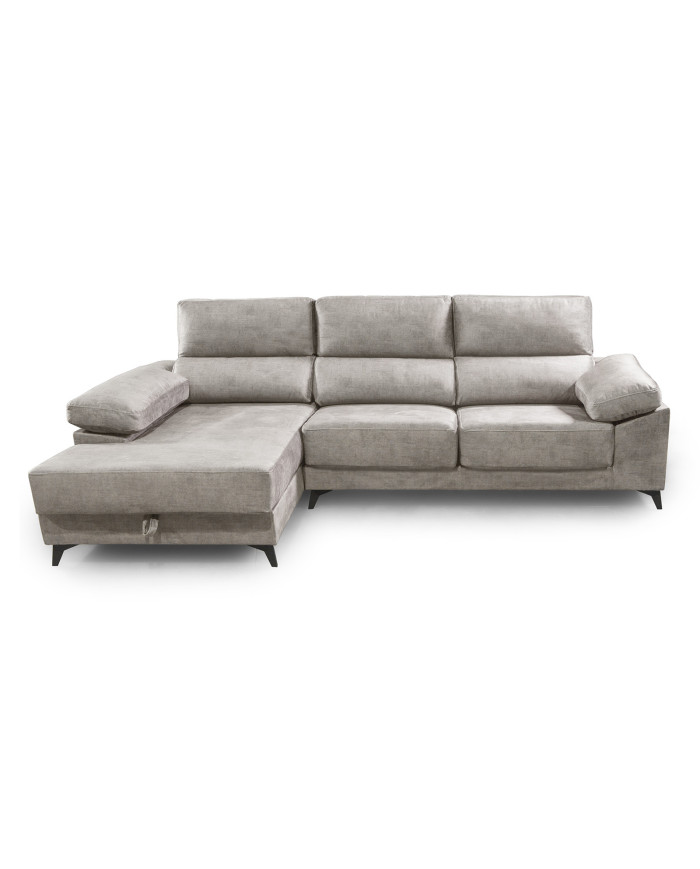 Sofá Chaise Longue Vis – Con arcón, asientos extraíbles y respaldos reclinables Sofá Chaise Longue Vis – Con arcón, asientos extraíbles y respaldos reclinables