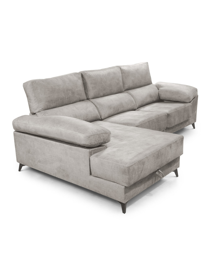 Sofá Chaise Longue Vis – Con arcón, asientos extraíbles y respaldos reclinables Sofá Chaise Longue Vis – Con arcón, asientos extraíbles y respaldos reclinables