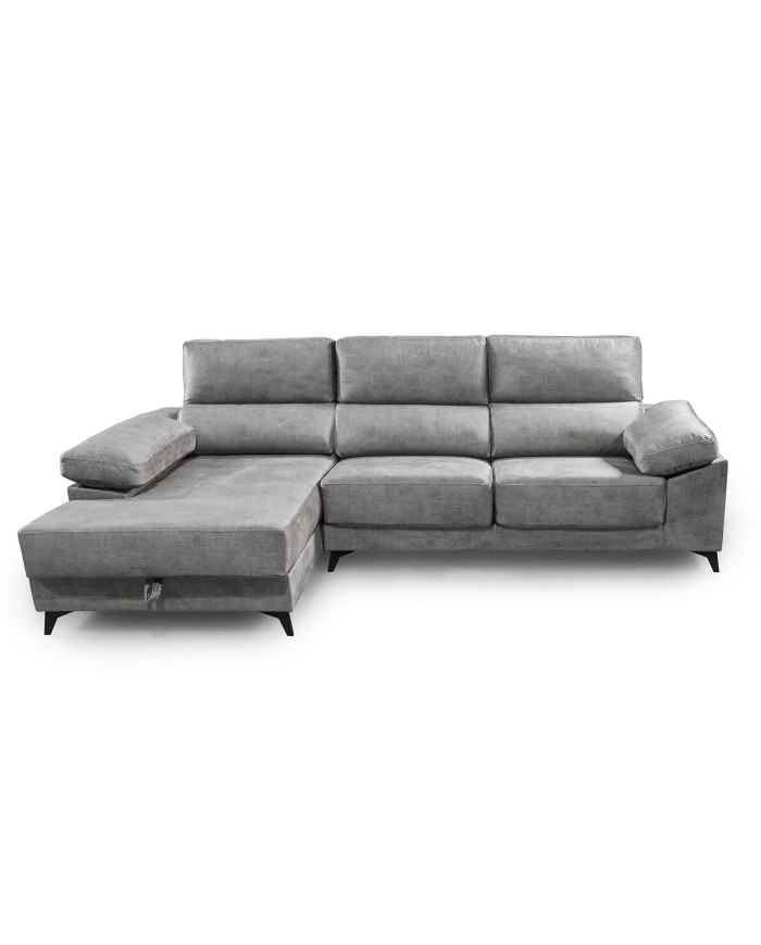 Sofá Chaise Longue Vis – Con arcón, asientos extraíbles y respaldos reclinables Sofá Chaise Longue Vis – Con arcón, asientos extraíbles y respaldos reclinables