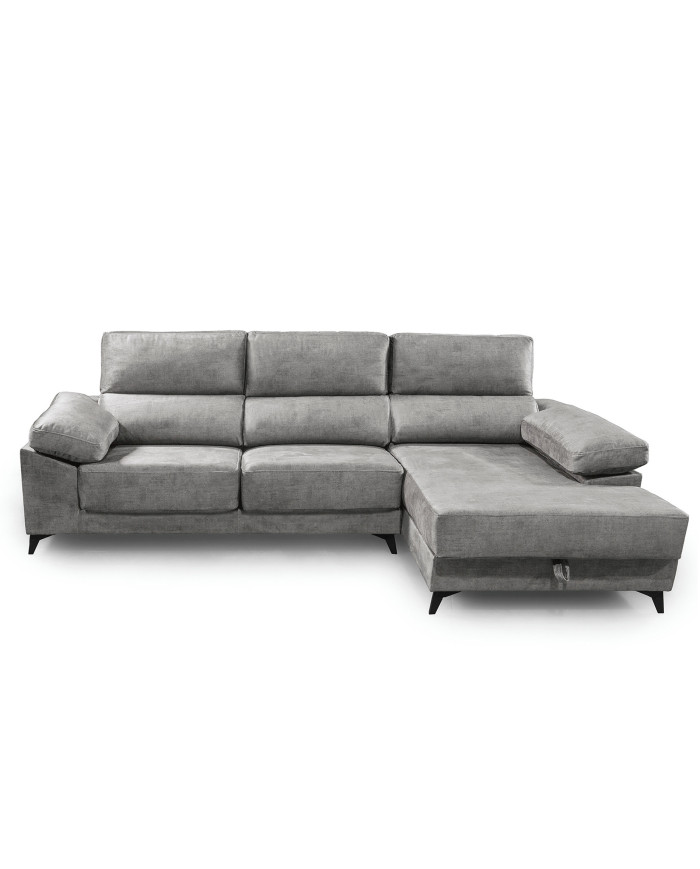 Sofá Chaise Longue Vis – Con arcón, asientos extraíbles y respaldos reclinables Sofá Chaise Longue Vis – Con arcón, asientos extraíbles y respaldos reclinables