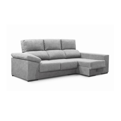 Sofá Chaise Longue Marcia – 3 plazas con asientos deslizantes, pouf y arcón Sofá Chaise Longue Marcia – 3 plazas con asientos deslizantes, pouf y arcón