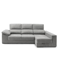 Sofá Chaise Longue Marcia – 3 plazas con asientos deslizantes, pouf y arcón Sofá Chaise Longue Marcia – 3 plazas con asientos deslizantes, pouf y arcón