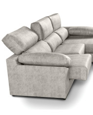 Sofá Chaise Longue Monti – Asientos extraíbles, respaldos reclinables y arcón Sofá Chaise Longue Monti – Asientos extraíbles, respaldos reclinables y arcón