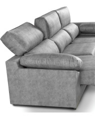Sofá Chaise Longue Monti – Asientos extraíbles, respaldos reclinables y arcón Sofá Chaise Longue Monti – Asientos extraíbles, respaldos reclinables y arcón