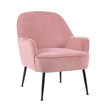 Butaca de terciopelo AMBERES con pata negra o dorada | Cambia Tus Muebles