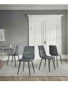 Pack de 4 sillas de comedor de terciopelo ASTRID
