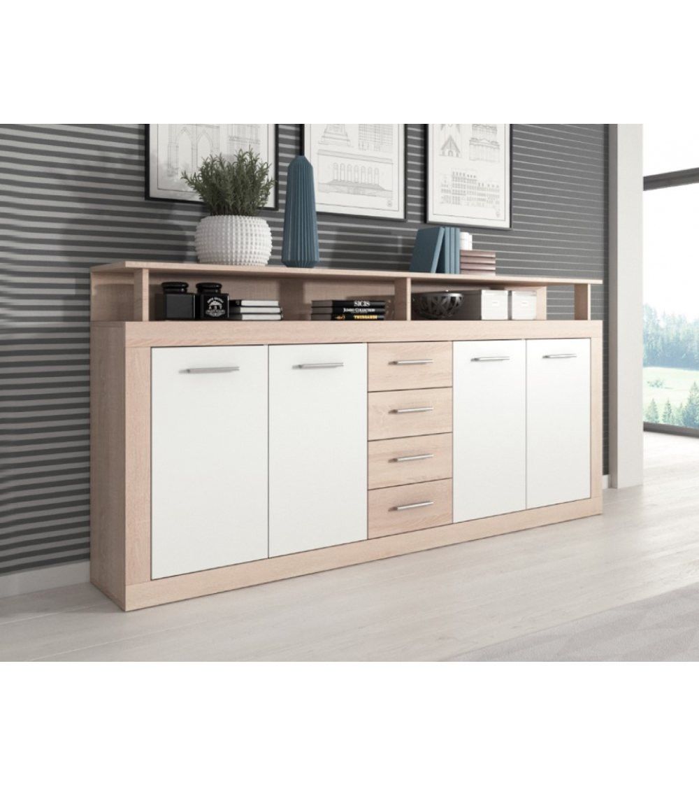 Mueble aparador LUANA 4 puertas 4 cajones