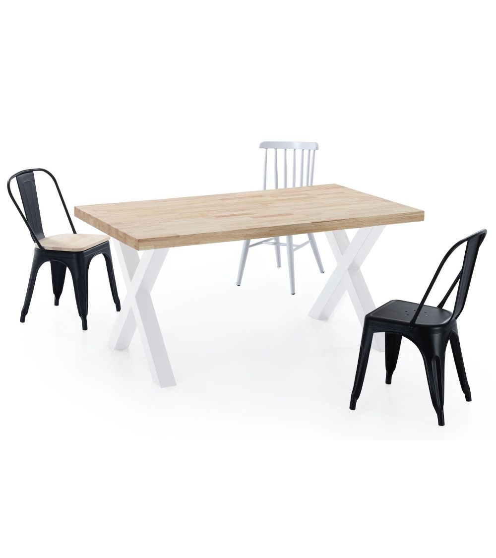 Mesa de comedor industrial DAREK pata X