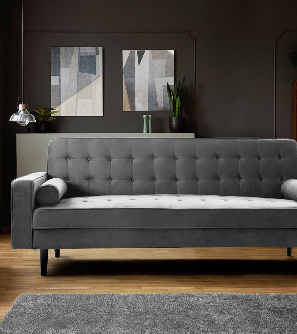 Sofá cama terciopelo antimanchas GREEN