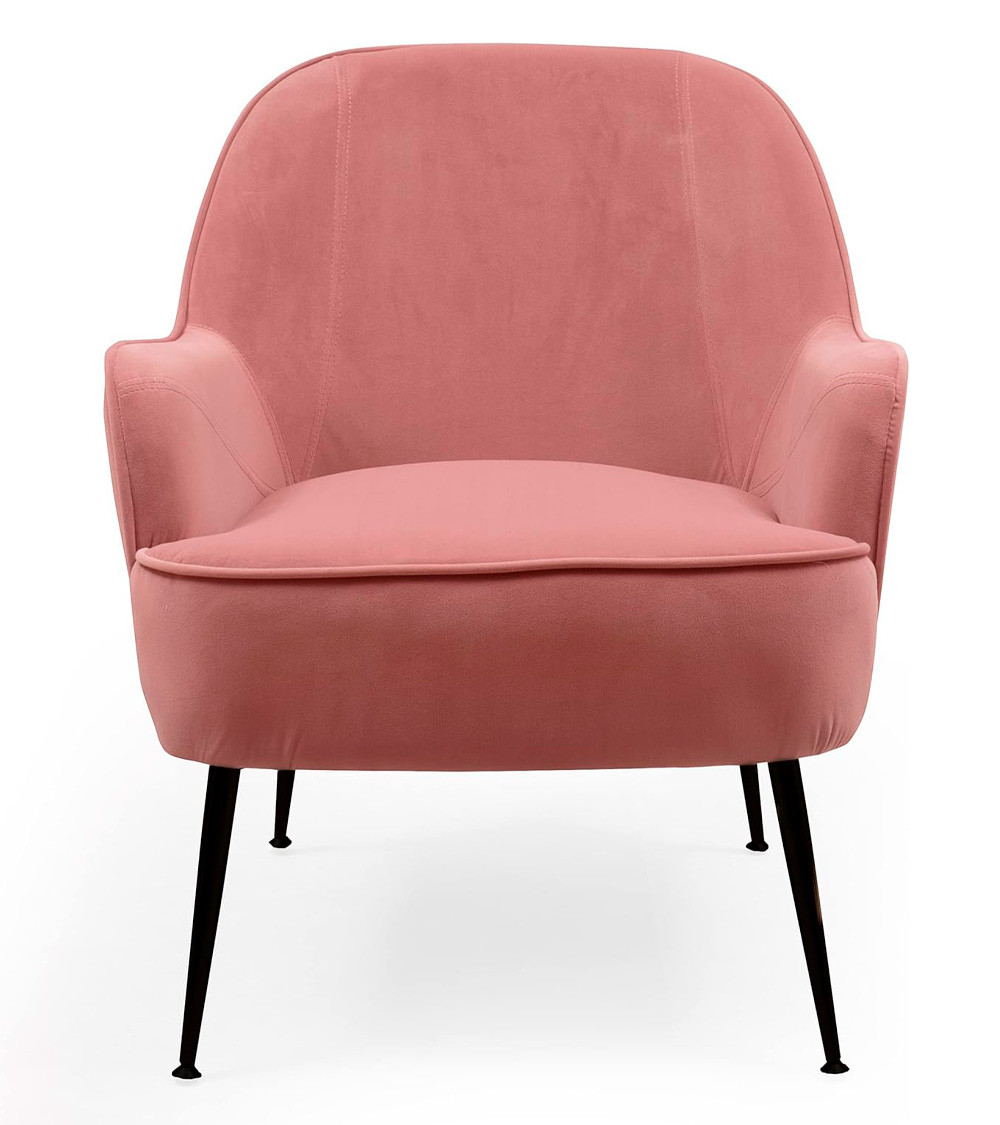 Butaca de terciopelo AMBERES con pata negra o dorada | Cambia Tus Muebles